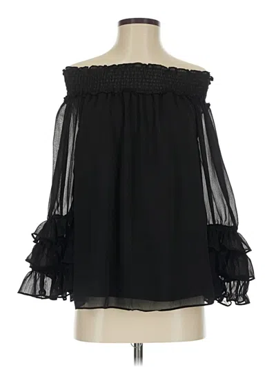Pre-owned Cece Sleeveless Blouse In Black