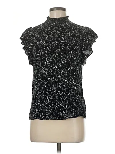 Pre-owned Cece Sleeveless Blouse In Black