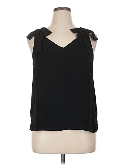 Pre-owned Cece Sleeveless Blouse In Black