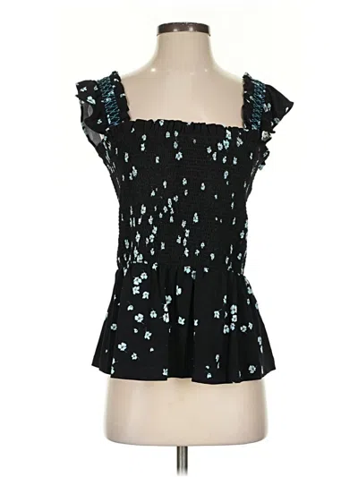 Pre-owned Cece Sleeveless Blouse In Black