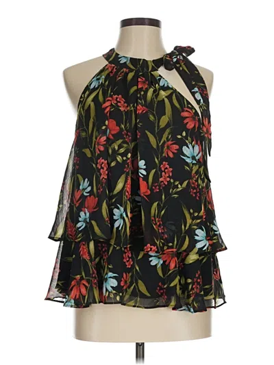 Pre-owned Cece Sleeveless Blouse In Black