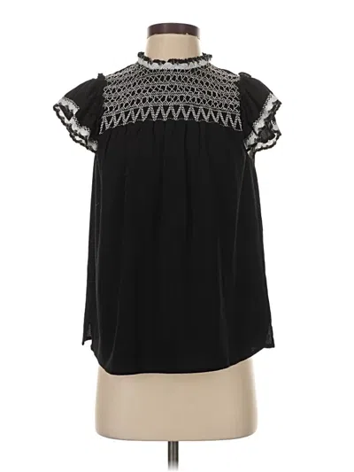 Pre-owned Cece Sleeveless Blouse In Black