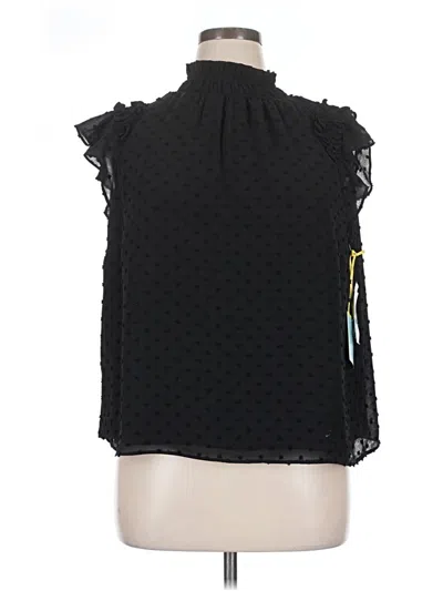 Pre-owned Cece Sleeveless Blouse In Black