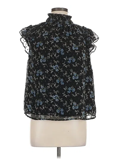 Pre-owned Cece Sleeveless Blouse In Black