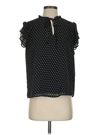 Pre-owned Cece Sleeveless Blouse In Black