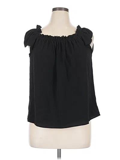 Pre-owned Cece Sleeveless Blouse In Black