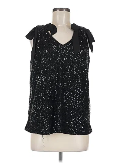 Pre-owned Cece Sleeveless Blouse In Black