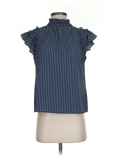 Pre-owned Cece Sleeveless Blouse In Blue