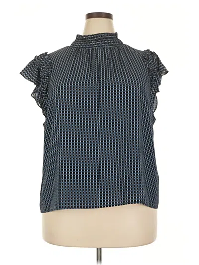 Pre-owned Cece Sleeveless Blouse In Blue