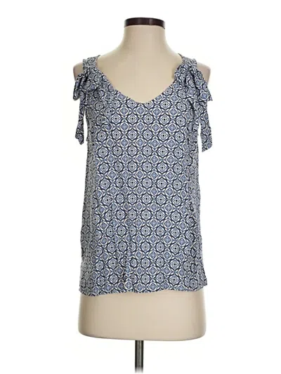 Pre-owned Cece Sleeveless Blouse In Blue