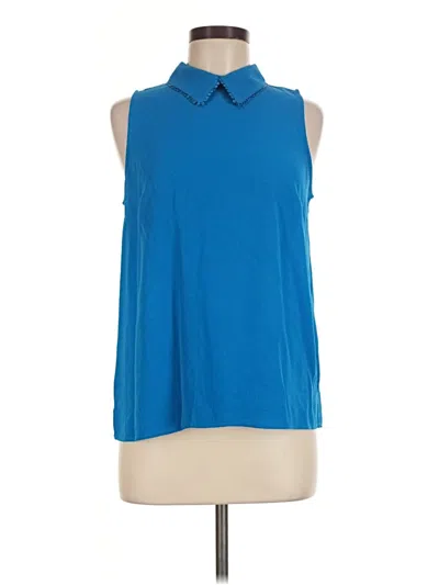 Pre-owned Cece Sleeveless Blouse In Blue