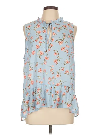 Pre-owned Cece Sleeveless Blouse In Blue