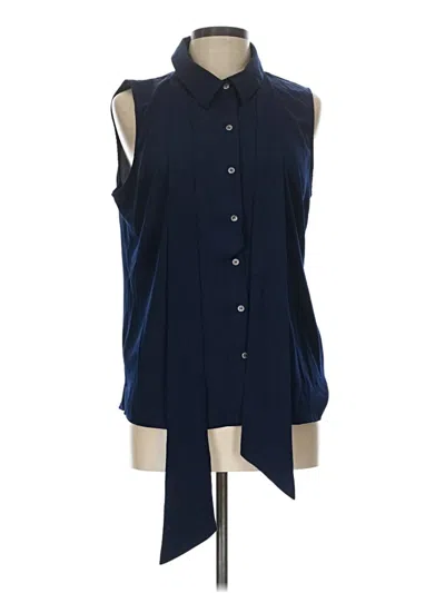 Pre-owned Cece Sleeveless Blouse In Blue