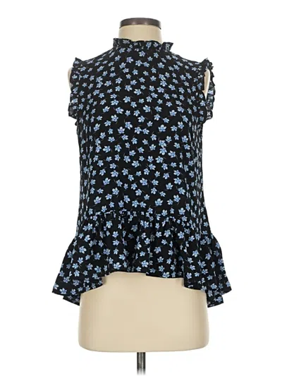 Pre-owned Cece Sleeveless Blouse In Blue