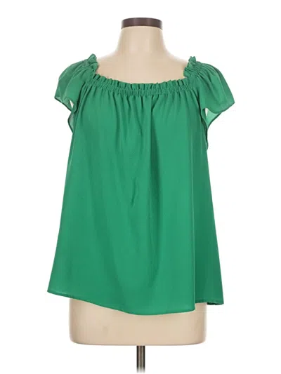 Pre-owned Cece Sleeveless Blouse In Green