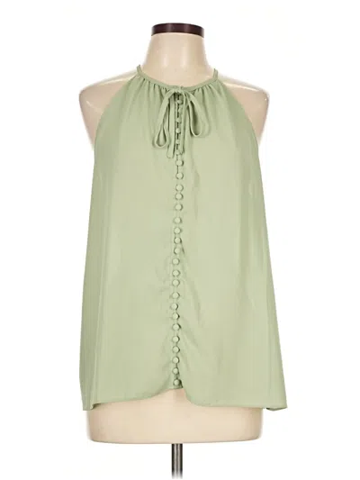 Pre-owned Cece Sleeveless Blouse In Green