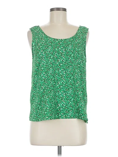 Pre-owned Cece Sleeveless Blouse In Green