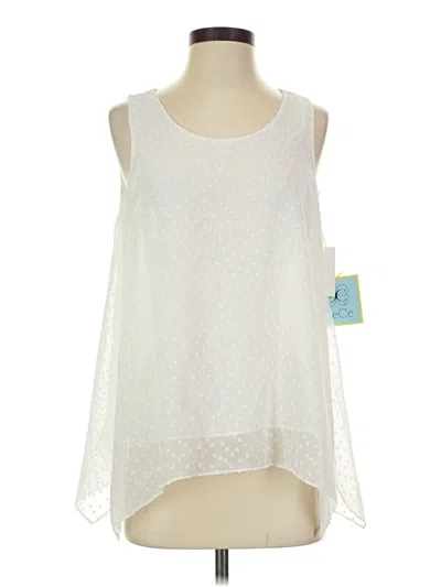 Pre-owned Cece Sleeveless Blouse In Ivory