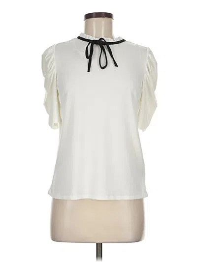 Pre-owned Cece Sleeveless Blouse In Ivory