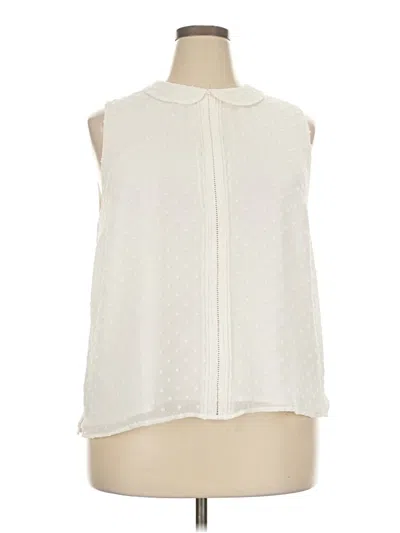 Pre-owned Cece Sleeveless Blouse In Ivory
