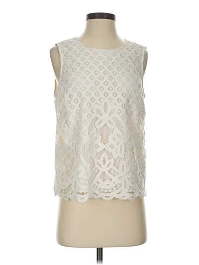 Pre-owned Cece Sleeveless Blouse In Ivory