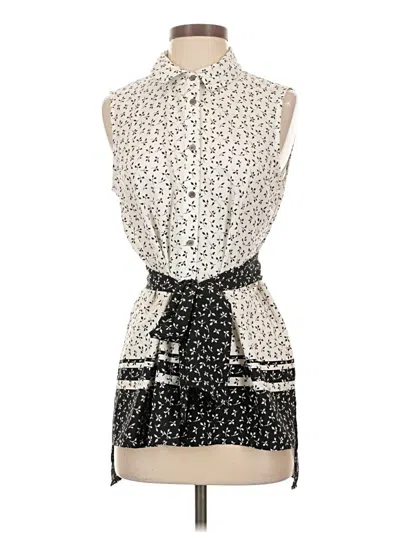 Pre-owned Cece Sleeveless Blouse In Ivory