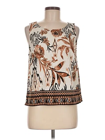 Pre-owned Cece Sleeveless Blouse In Ivory