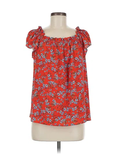 Pre-owned Cece Sleeveless Blouse In Red