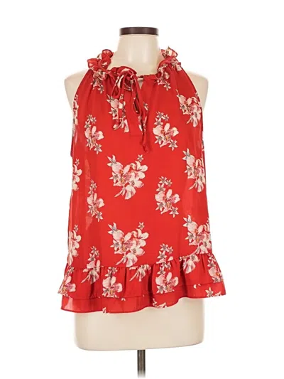 Pre-owned Cece Sleeveless Blouse In Red