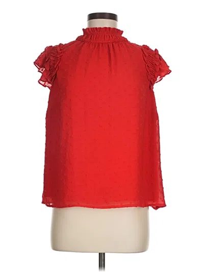 Pre-owned Cece Sleeveless Blouse In Red