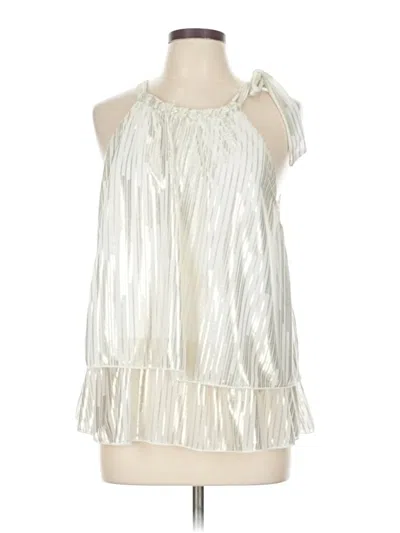 Pre-owned Cece Sleeveless Blouse In Silver