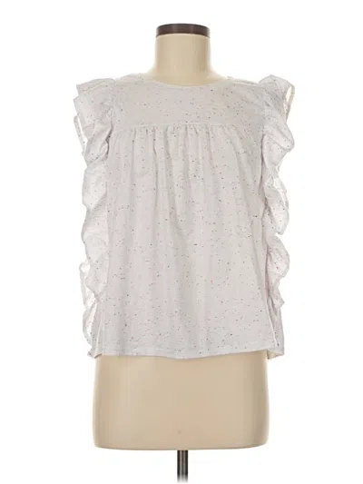 Pre-owned Cece Sleeveless Blouse In Silver