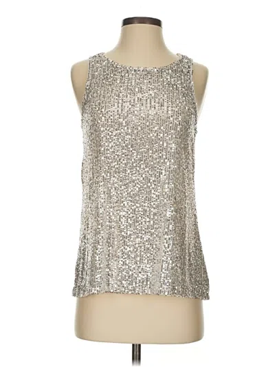 Pre-owned Cece Sleeveless Blouse In Silver