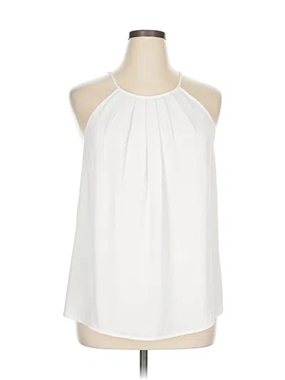 Pre-owned Cece Sleeveless Blouse In White