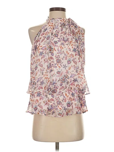 Pre-owned Cece Sleeveless Blouse In White