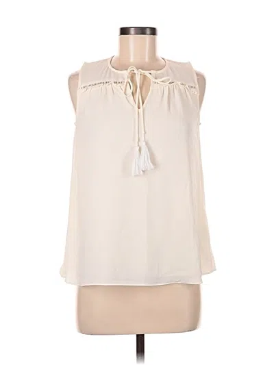 Pre-owned Cece Sleeveless Blouse In White
