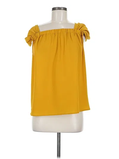 Pre-owned Cece Sleeveless Blouse In Yellow