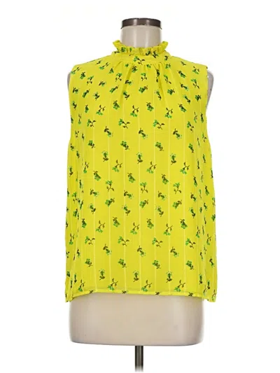 Pre-owned Cece Sleeveless Blouse In Yellow