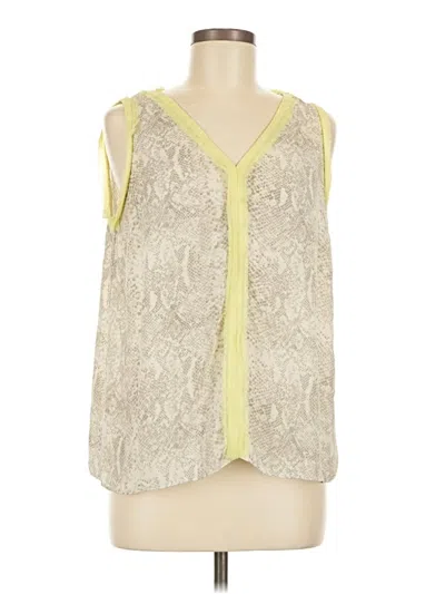 Pre-owned Cece Sleeveless Blouse In Yellow