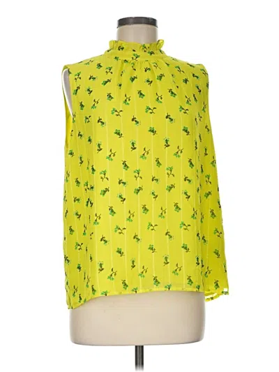 Pre-owned Cece Sleeveless Blouse In Yellow