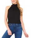 Cece Sleeveless High Neck Top In Black