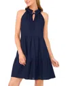 Cece Clip Dot Flutter Sleeve Midi Dress