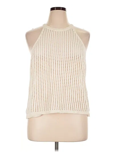 Pre-owned Cece Sleeveless Top Ivory Halter Neckline Tops