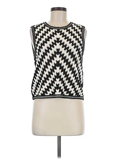 Pre-owned Cece Sleeveless Top Ivory High Neck Tops