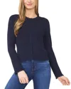 Cece Button Front Cardigan In Blue