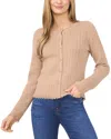 Cece Slim Fit Cardigan In Brown