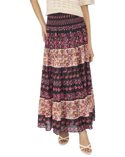 Cece Smock Waist Maxi Skirt In Multi