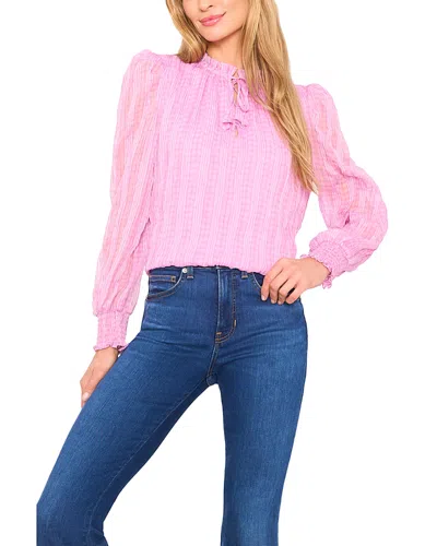 CECE CECE SMOCKED CUFF RUFFLE BLOUSE