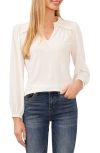 Cece Ruffle V-neck Blouse In New Ivory