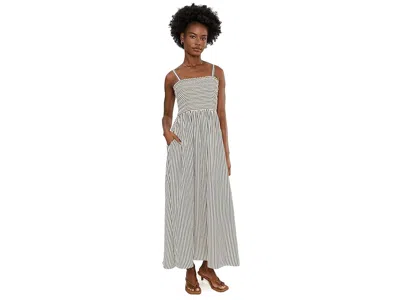 Cece Smocked Tie Strap Maxi Dress Women's Dress Classic Navy: 2xl In Gray
